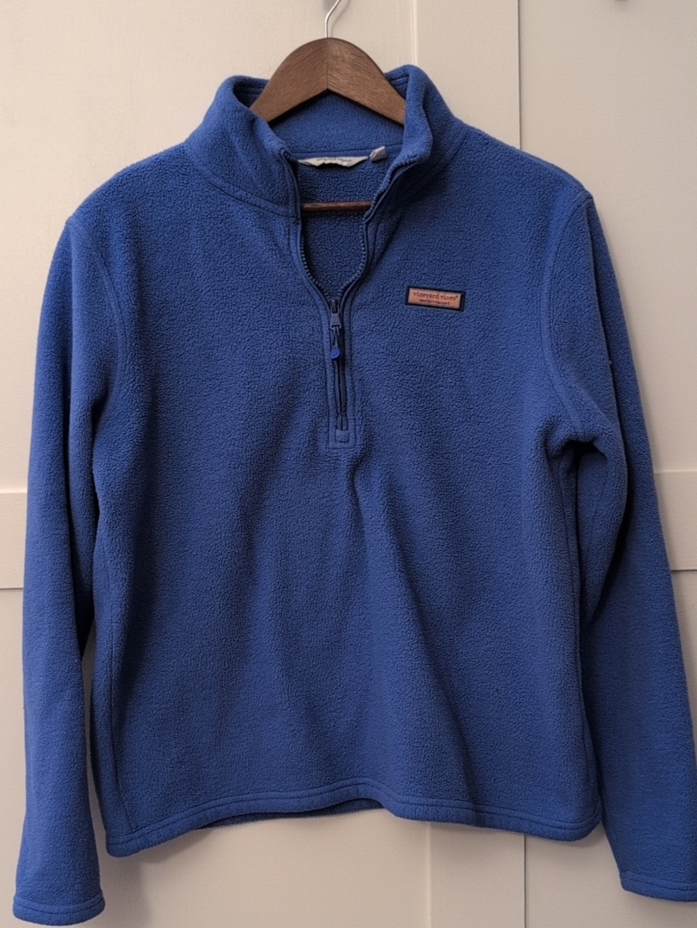 Vineyard Vines Royal Blue Quarter-Zip Fleece Pullover